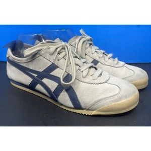 Asics Onitsuka Tiger Sneakers Gray Blue Suede Shoes 6.5 US MENS/8 US WOMENS